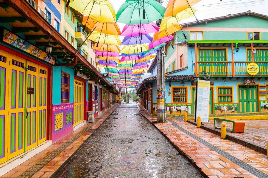 Guatape,,Colombia.,19th,August,,2022:,Colorful,Street,Of,Guatape,Colonial